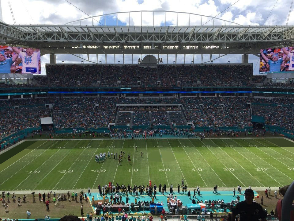 section 319 seat view  for football - hard rock stadium