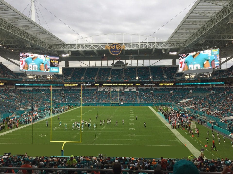 section 230 seat view  for football - hard rock stadium