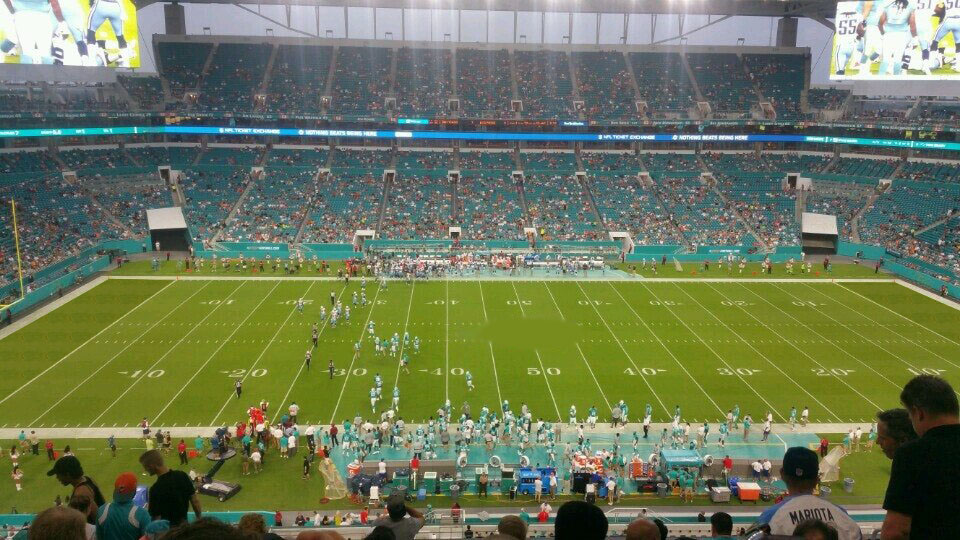 section 347, row 16 seat view for football - hard rock stadium