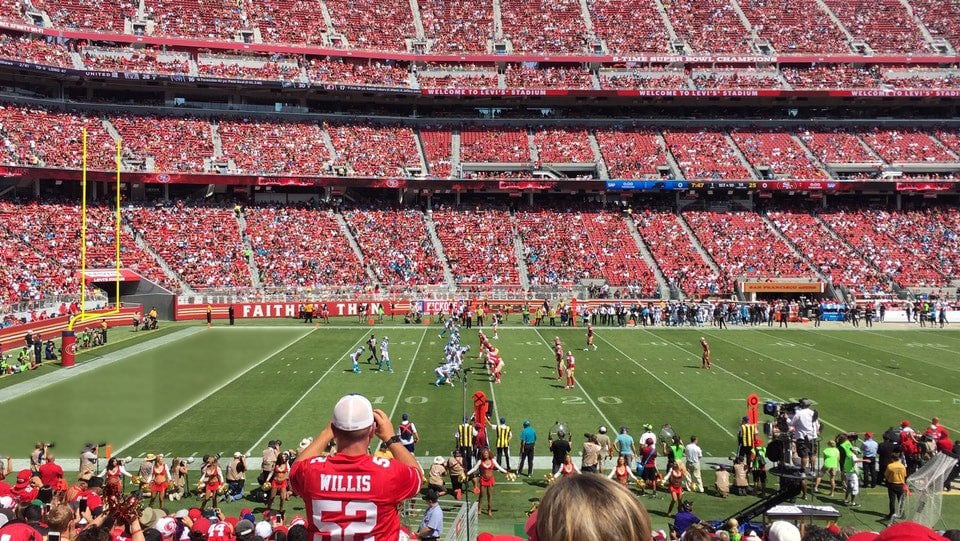 section c141, row 24 seat view  for football - levi