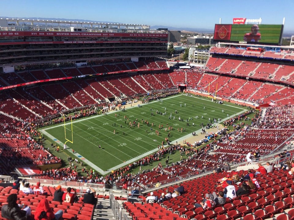 section 419, row 26 seat view  for football - levi