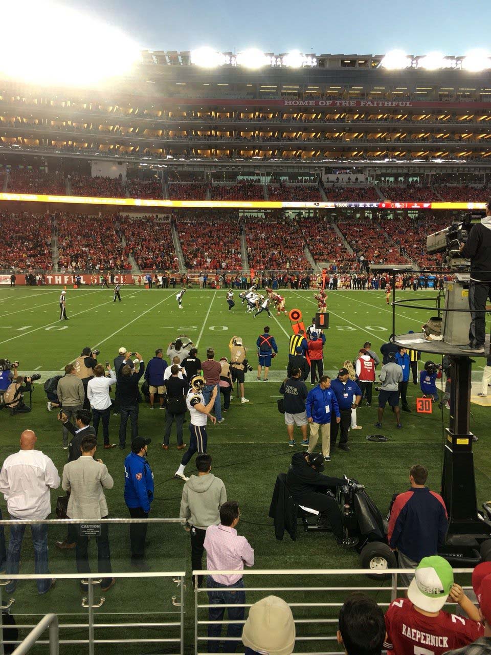 section 118, row 7 seat view  for football - levi