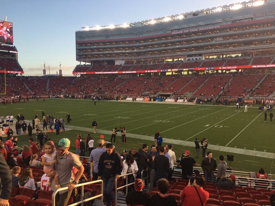 section 109, row 14 seat view  for football - levi