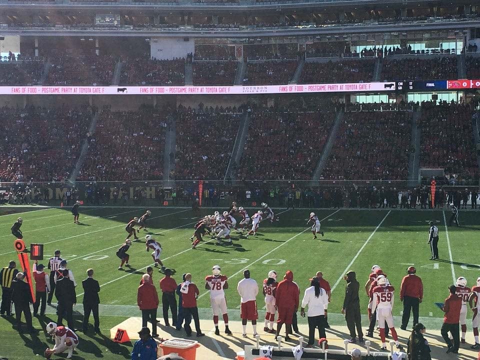 section c116, row 14 seat view  for football - levi