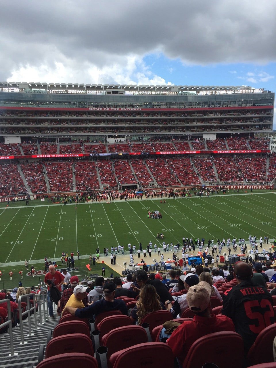 section c218, row 23 seat view  for football - levi