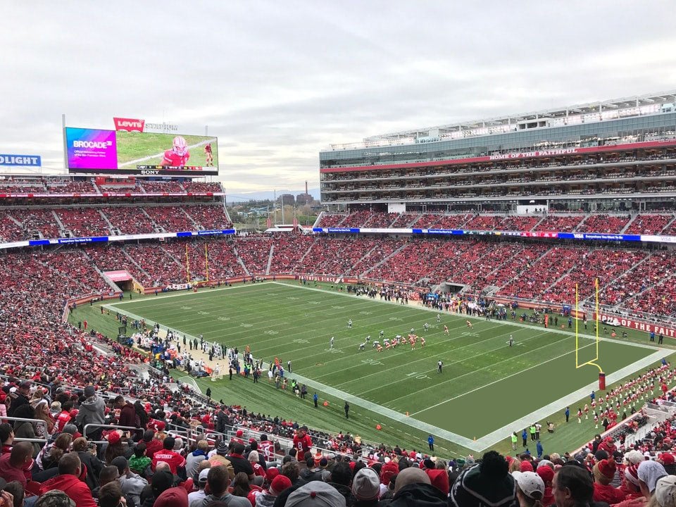 section 207, row 21 seat view  - levi