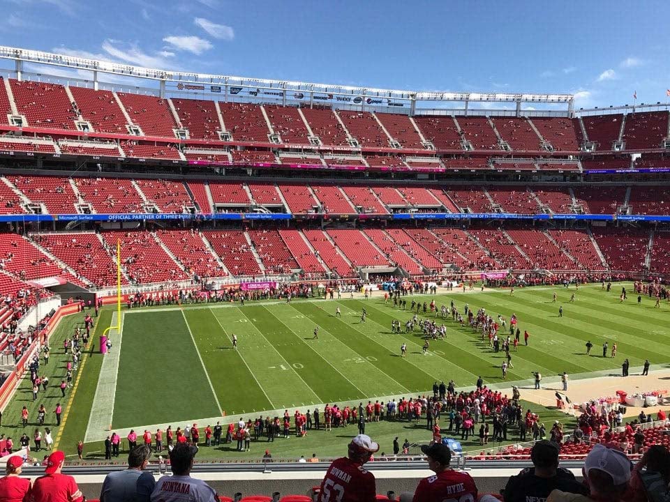 levi 39 s stadium section 244 rateyourseats com levi stadium seating chart with seat numbers