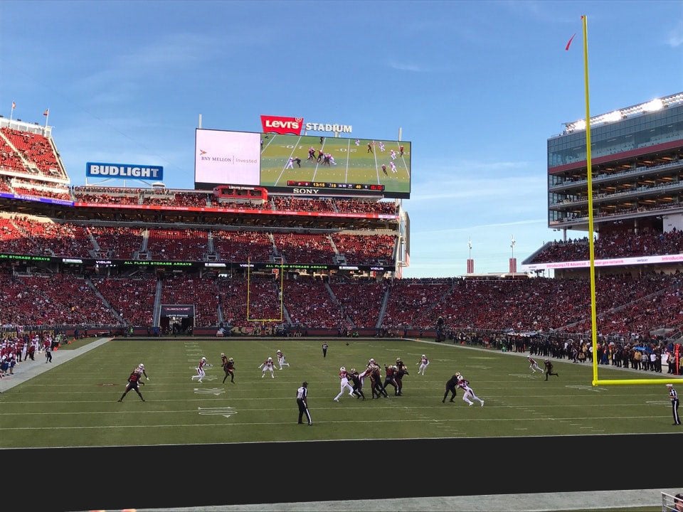 section 104 seat view  for football - levi