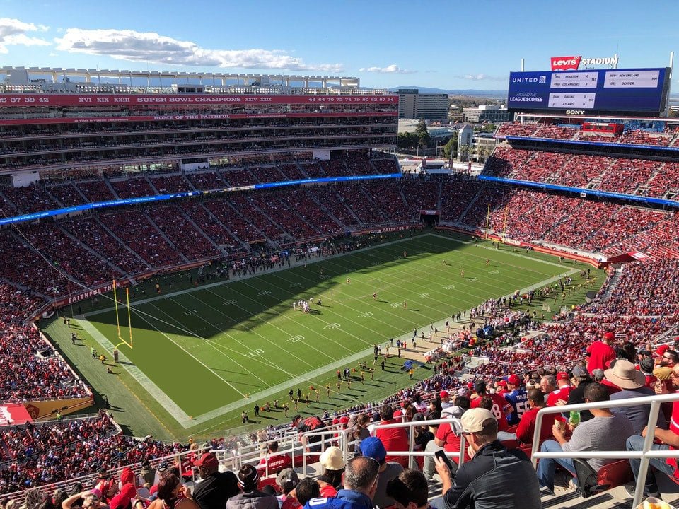 section 418, row 16 seat view  for football - levi