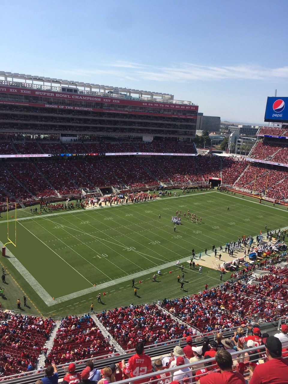 section 417 seat view  for football - levi