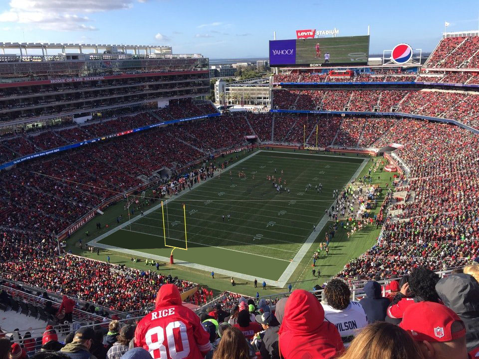 section 422, row 15 seat view  for football - levi