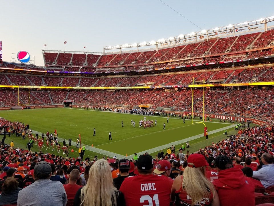 section 131 seat view  for football - levi