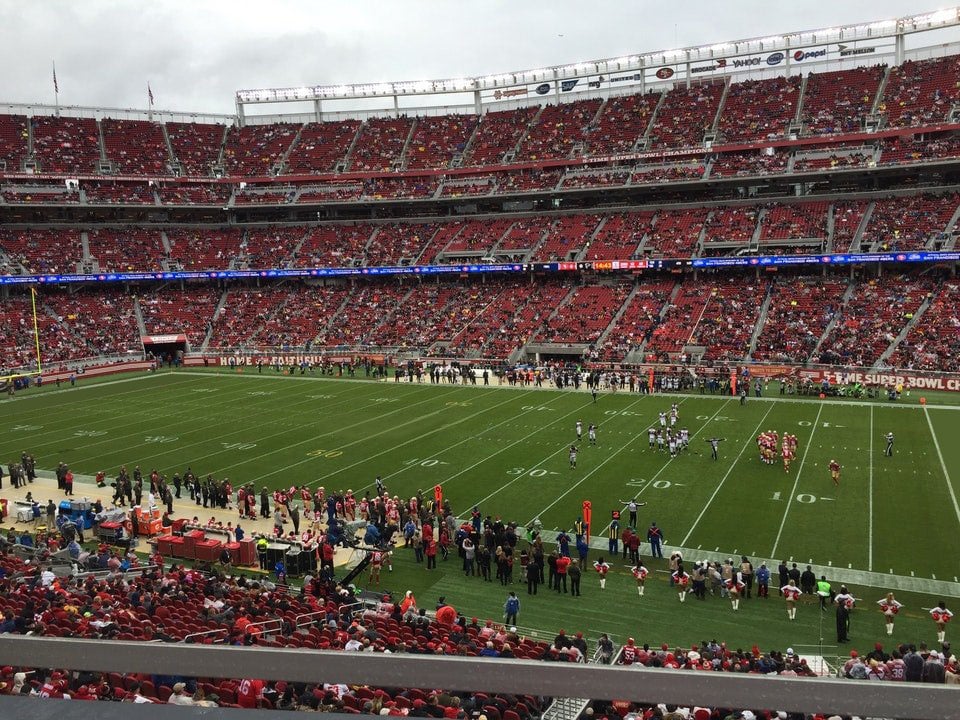 section c212, row 1 seat view  for football - levi