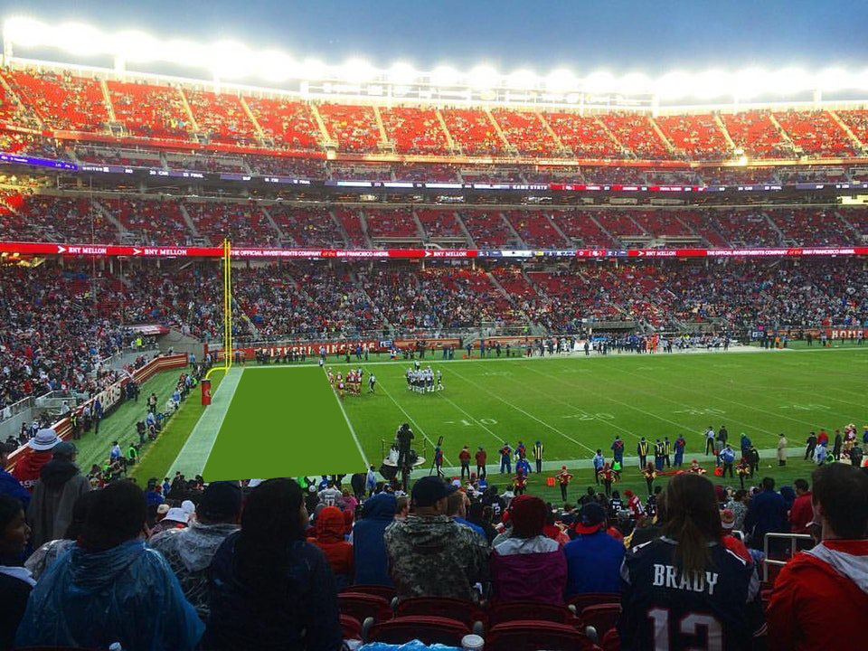 section 143, row 26 seat view  for football - levi