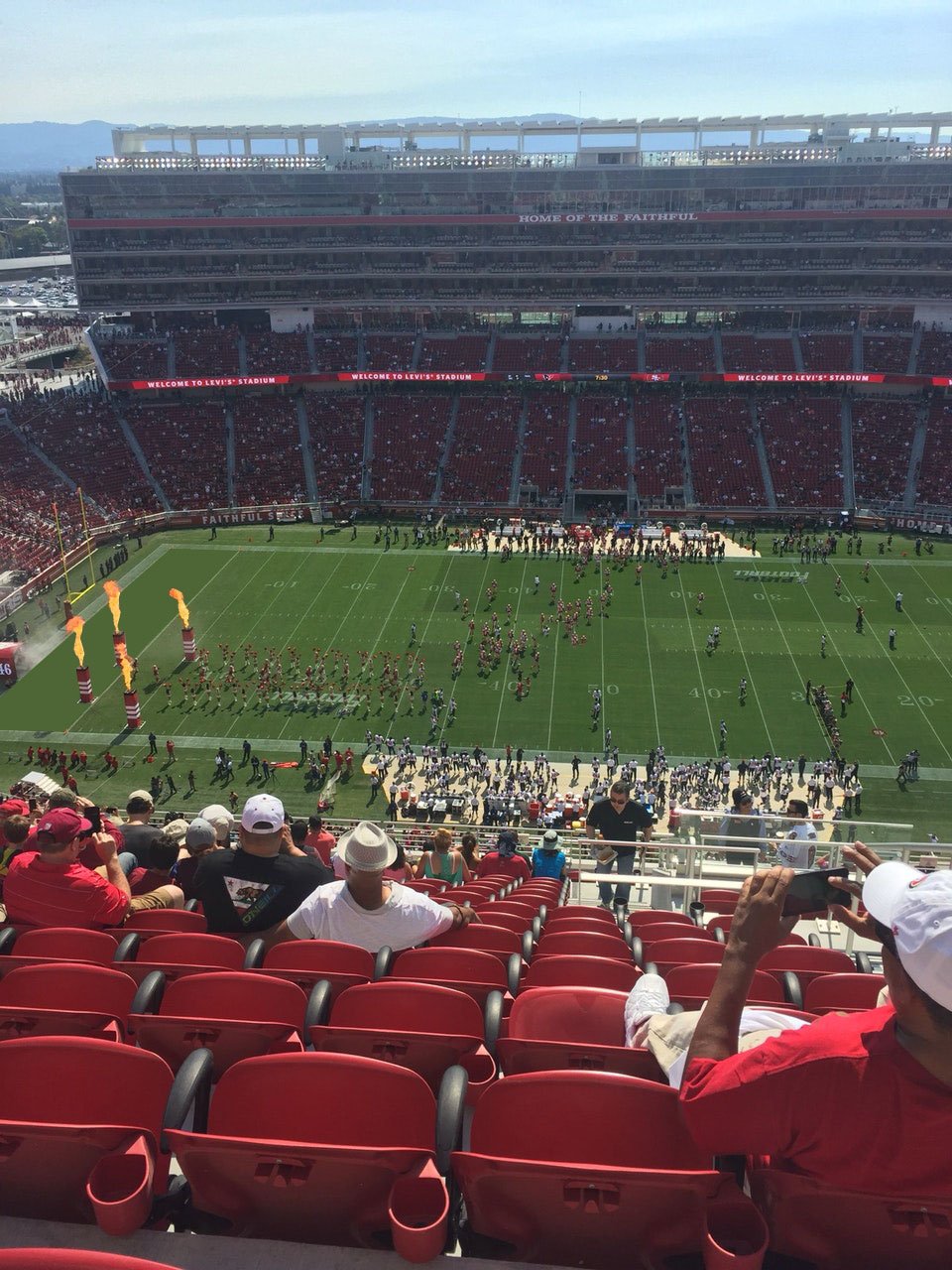 section 412, row 17 seat view  for football - levi