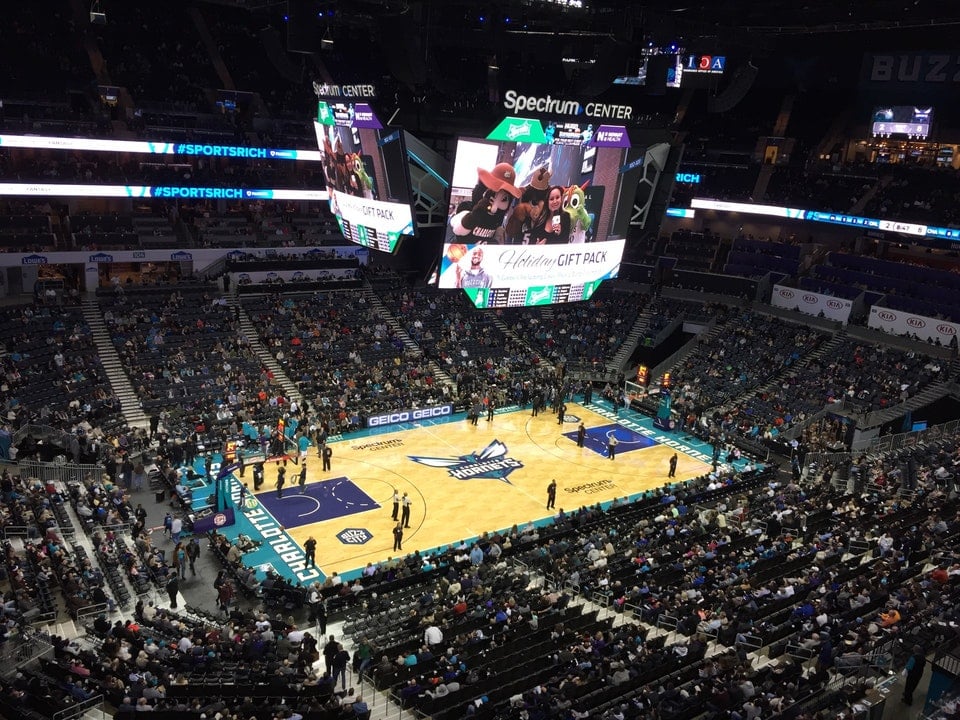 Charlotte Spectrum Center seat & row numbers detailed seating