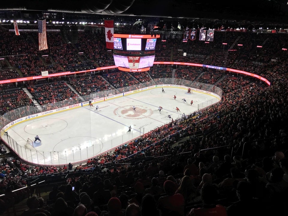 section 209 seat view  for hockey - scotiabank saddledome