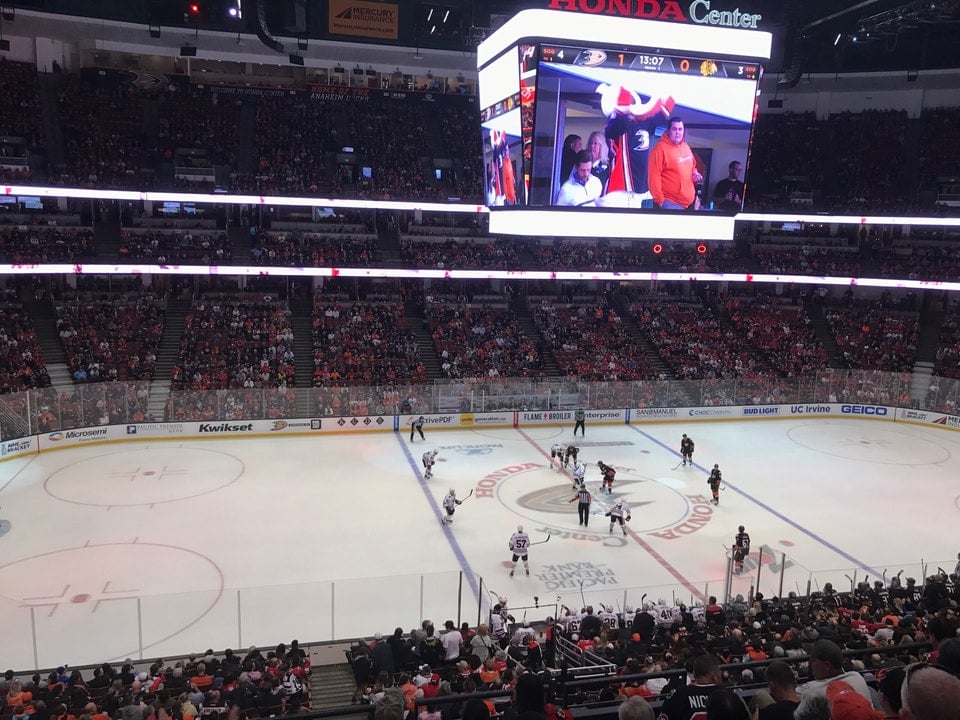 section 308 seat view  for hockey - honda center