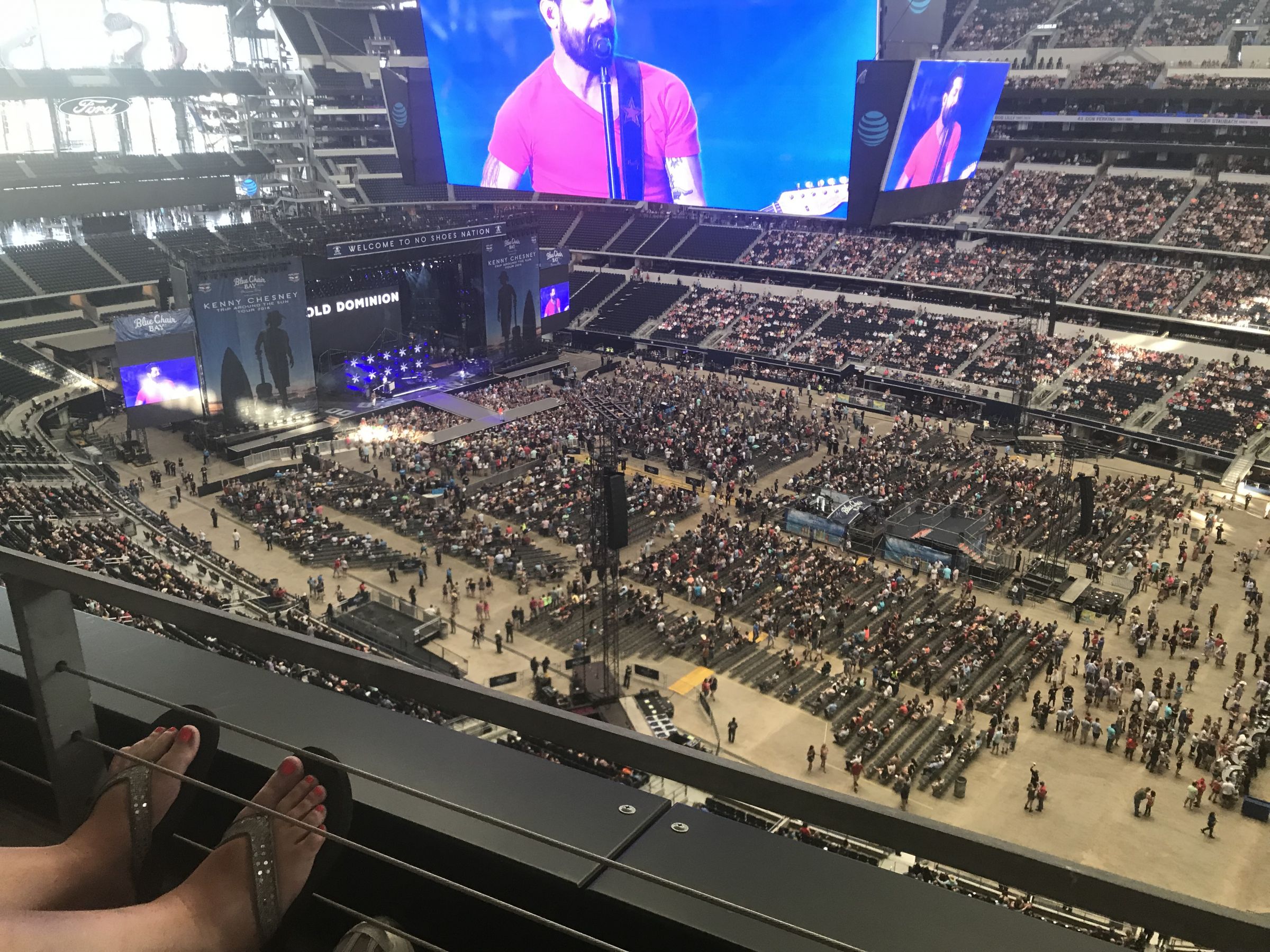 section 438, row 1 seat view  for concert - at&t stadium (cowboys stadium)