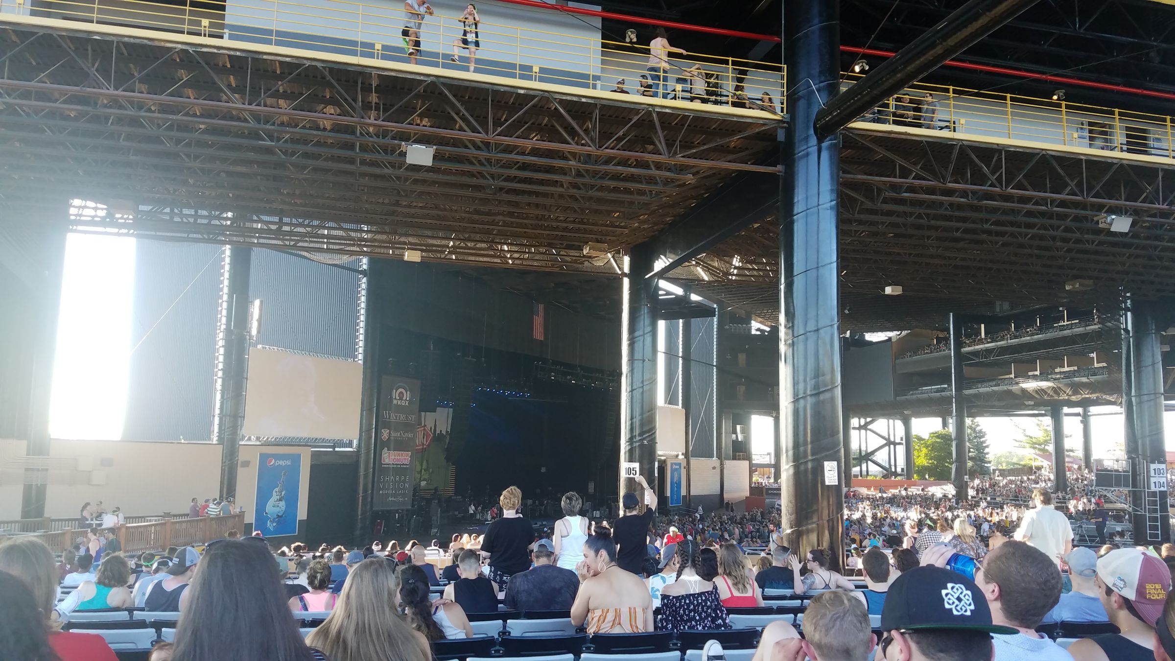 section 207, row jjj seat view  - credit union 1 amphitheatre