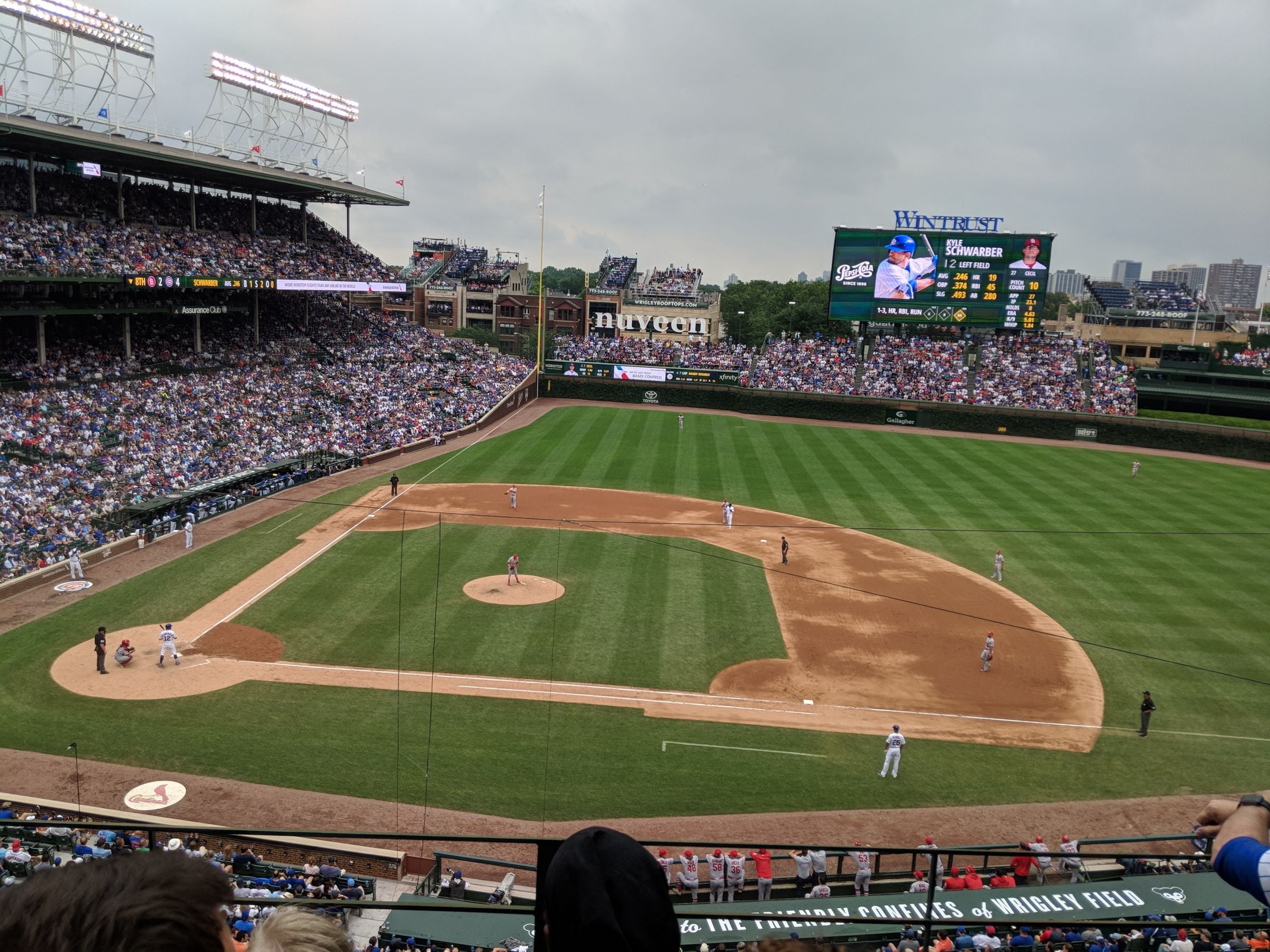 section 324, row 3 seat view  for baseball - wrigley field