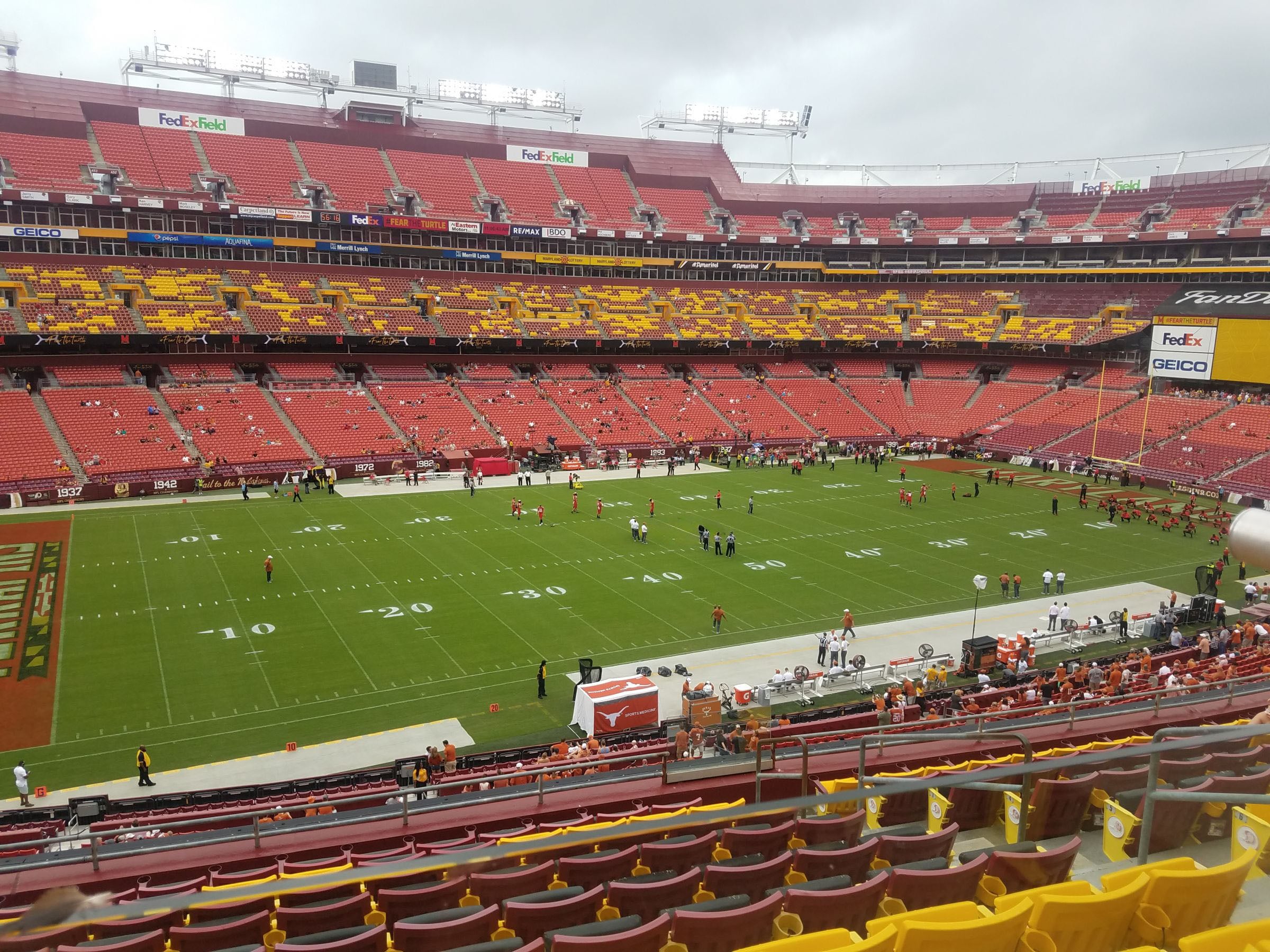 zone b club 325, row 10 seat view  for football - northwest stadium