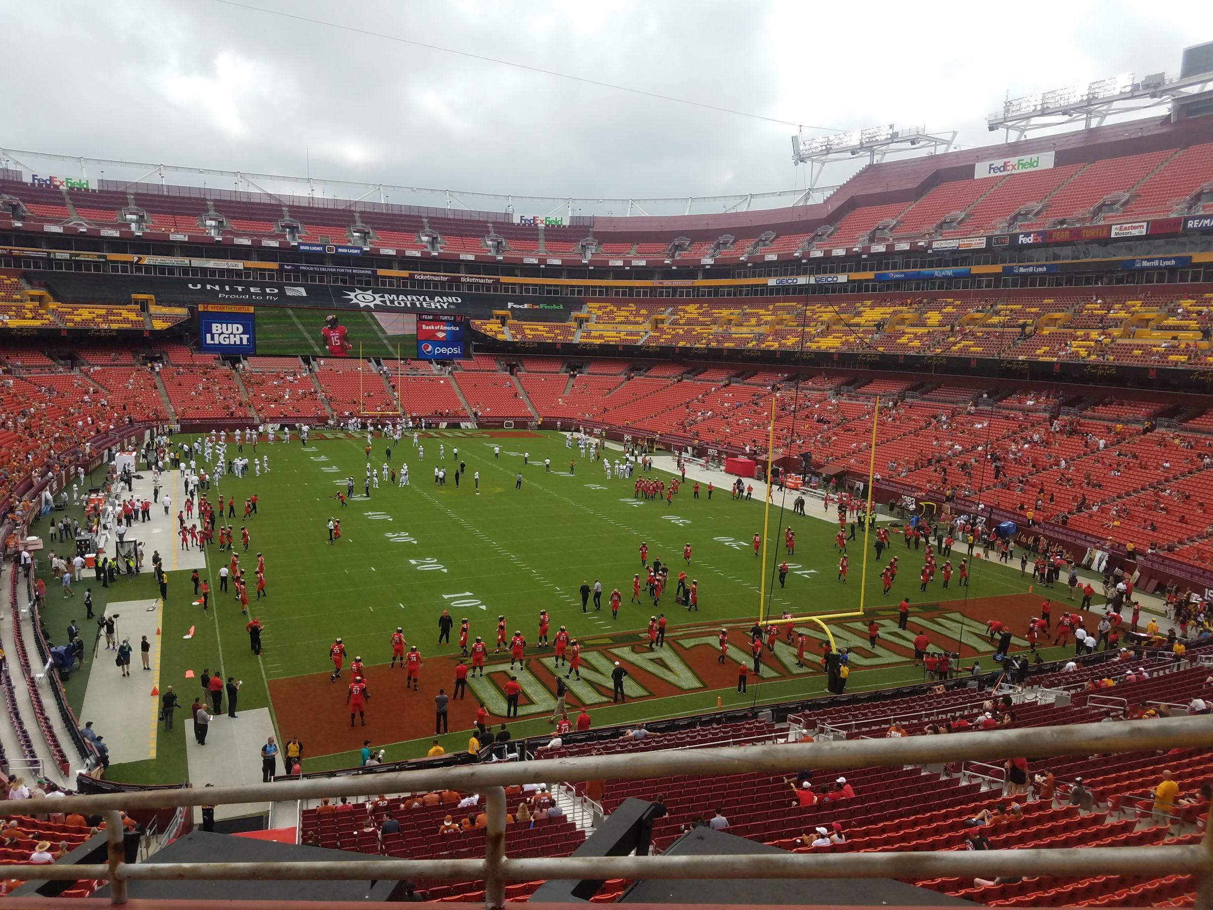 zone d club 313, row 6 seat view  for football - northwest stadium