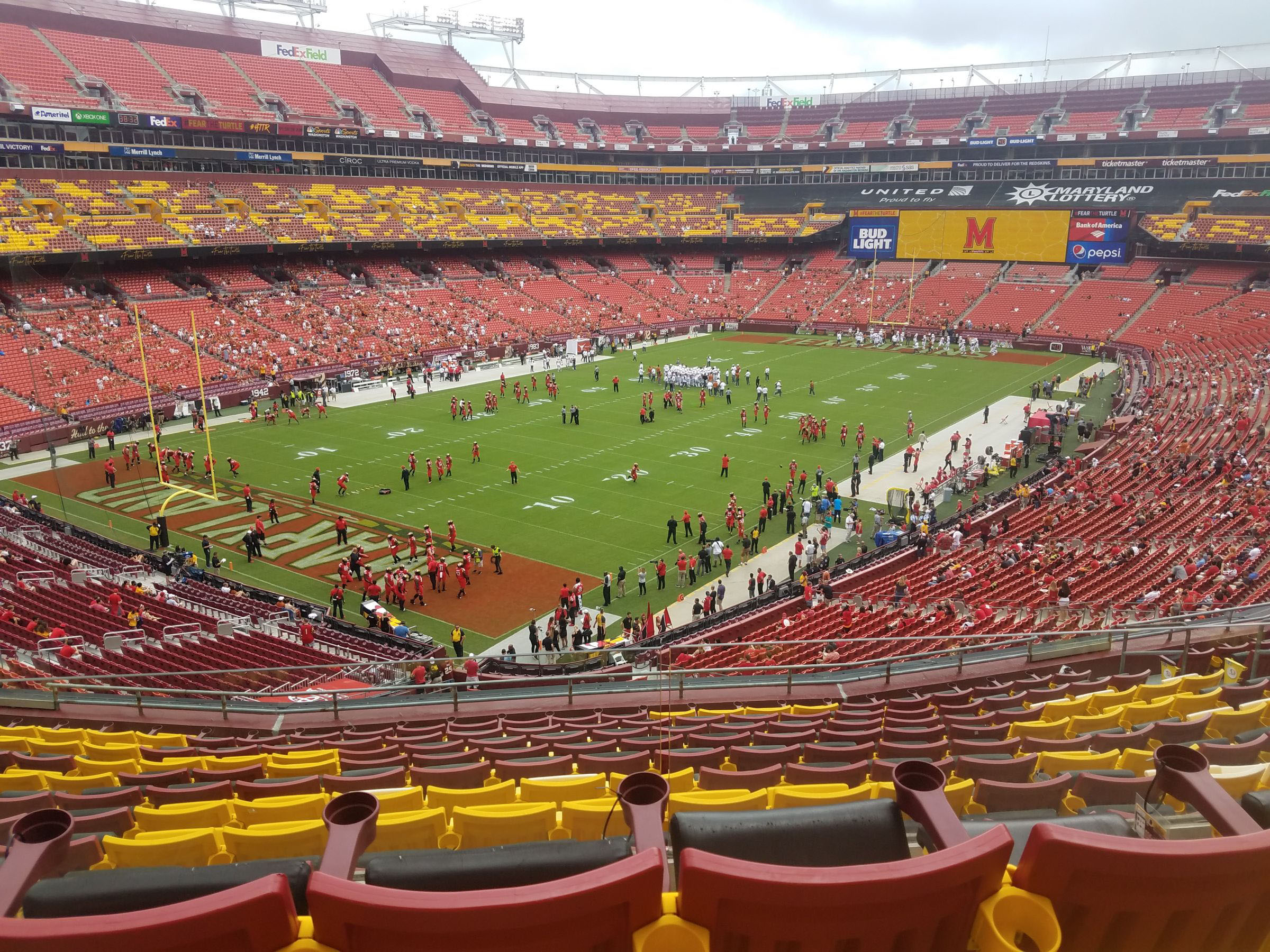 zone d club 307, row 12 seat view  for football - northwest stadium
