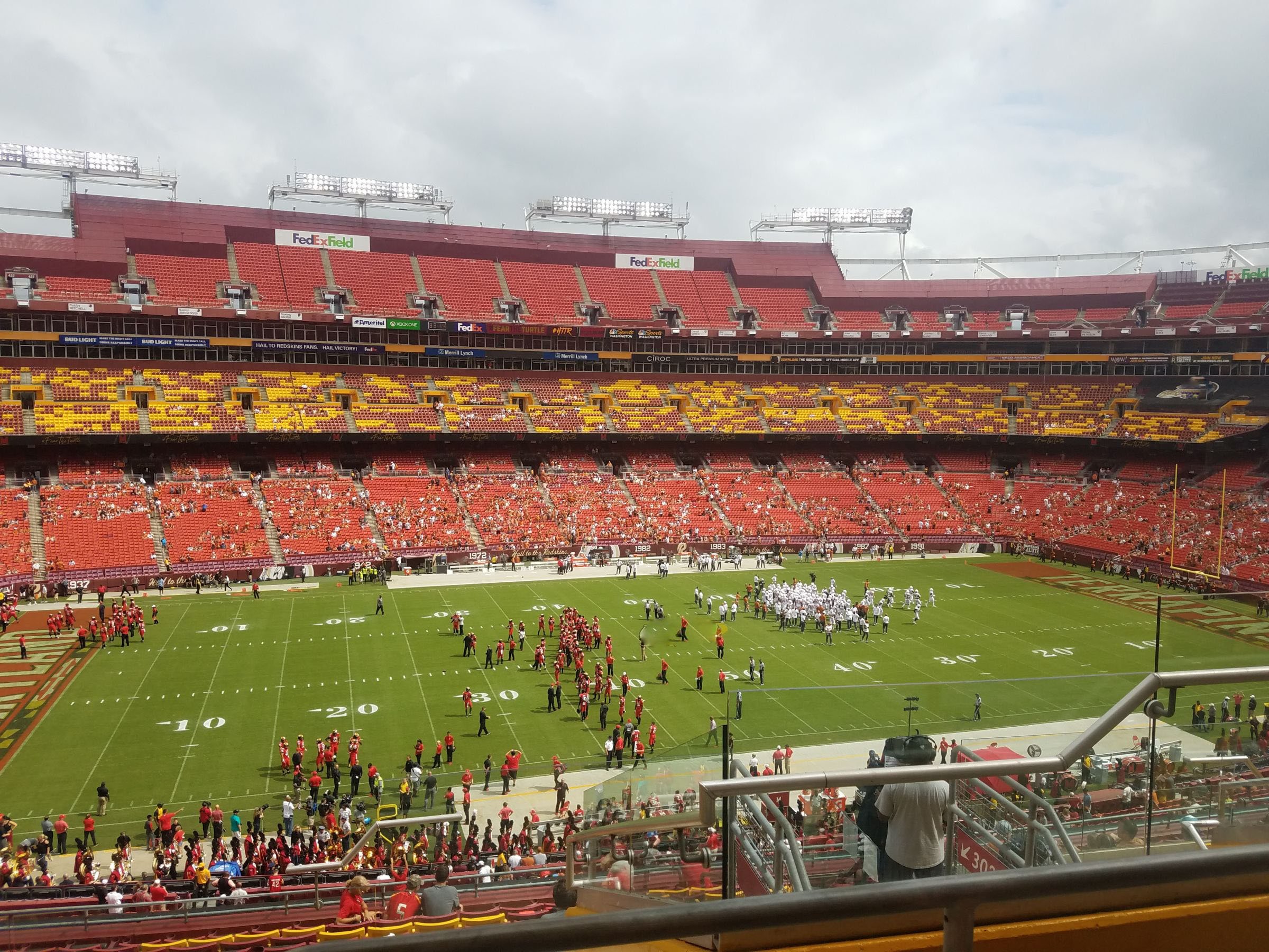 zone a club 301, row 16 seat view  - fedexfield