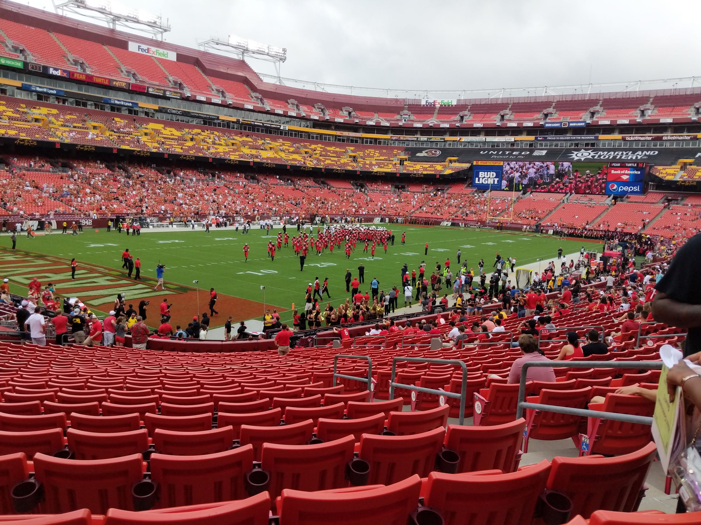 section 107, row 27 seat view  - fedexfield