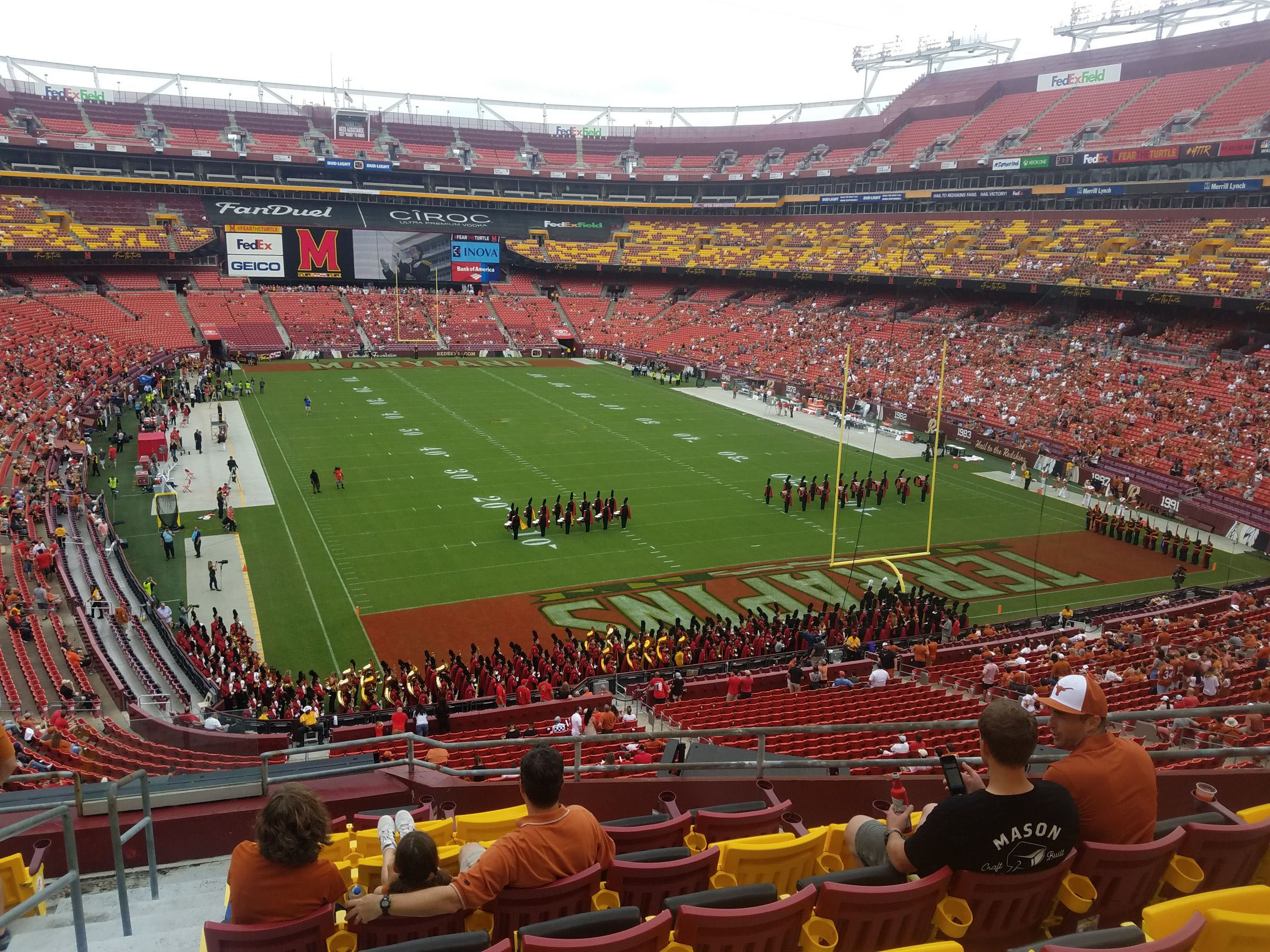 zone d club 334, row 9 seat view  for football - northwest stadium