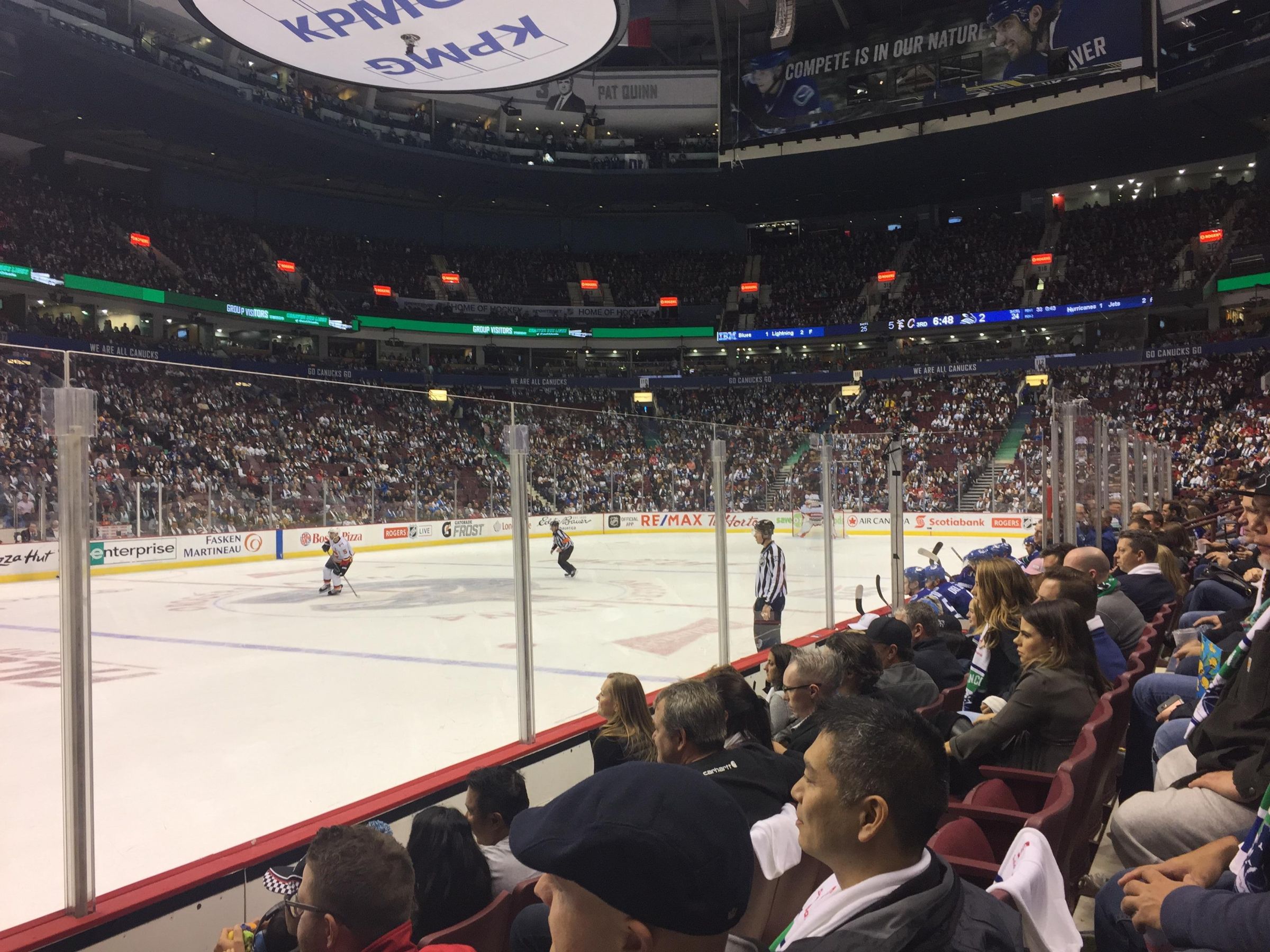 section 119, row 4 seat view  for hockey - rogers arena