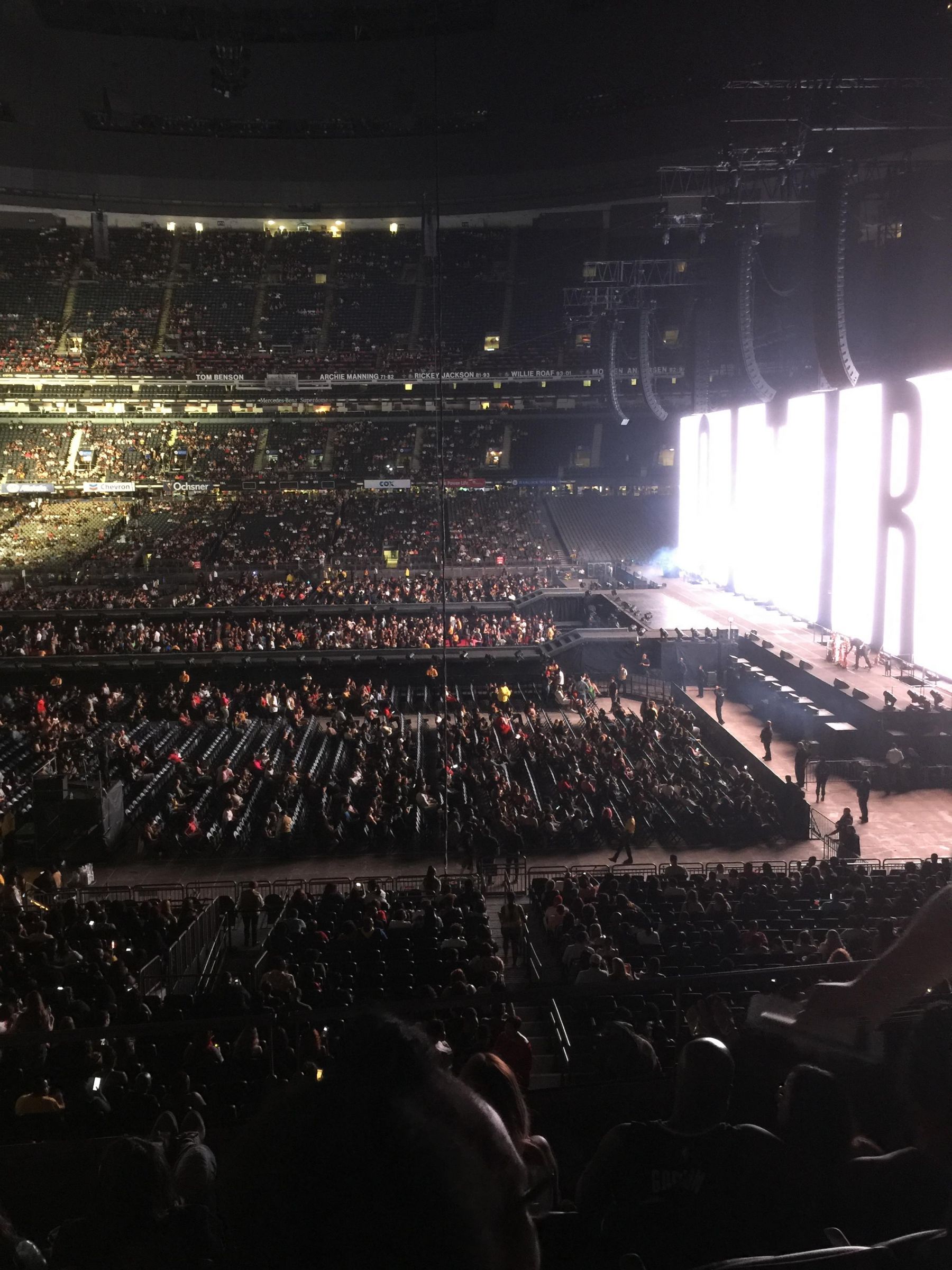 section 334, row 5 seat view  for concert - caesars superdome