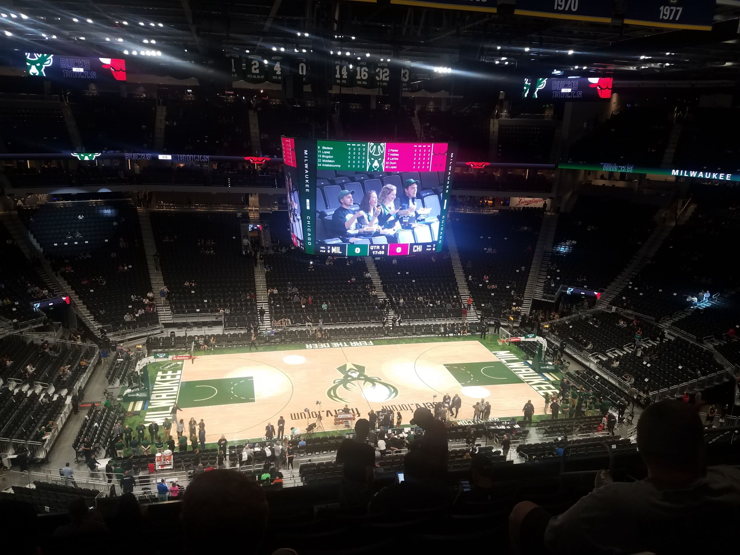 section 223, row 8 seat view  for basketball - fiserv forum