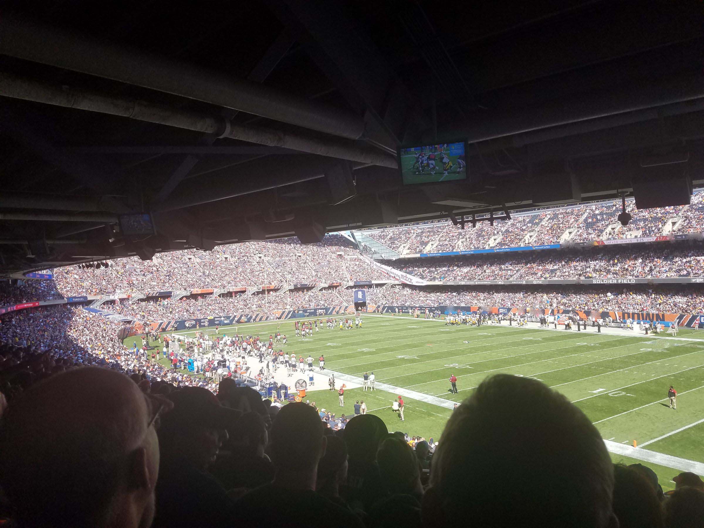 view from section 230 at a bears game