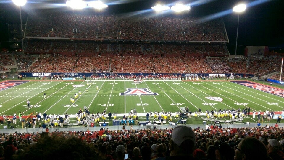 section 21, row 25 seat view  - arizona stadium