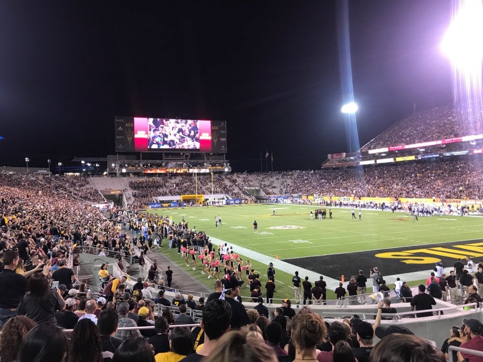 section 43 seat view  - sun devil stadium