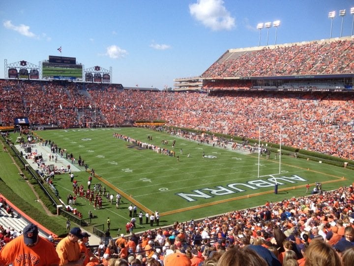 section 36 seat view  - jordan-hare stadium