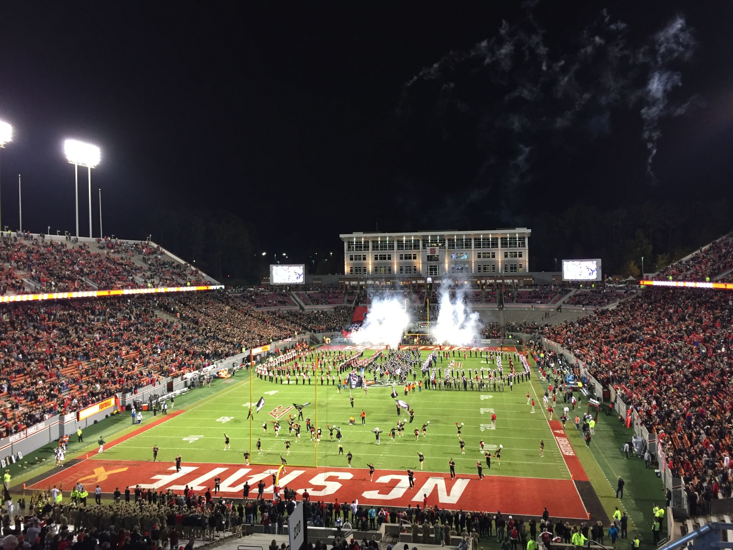section 320, row e seat view  for football - carter-finley stadium