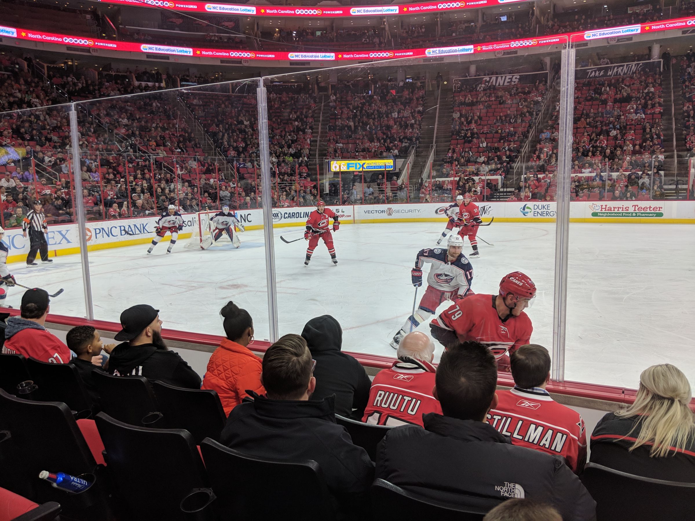 section 121, row d seat view  for hockey - lenovo center