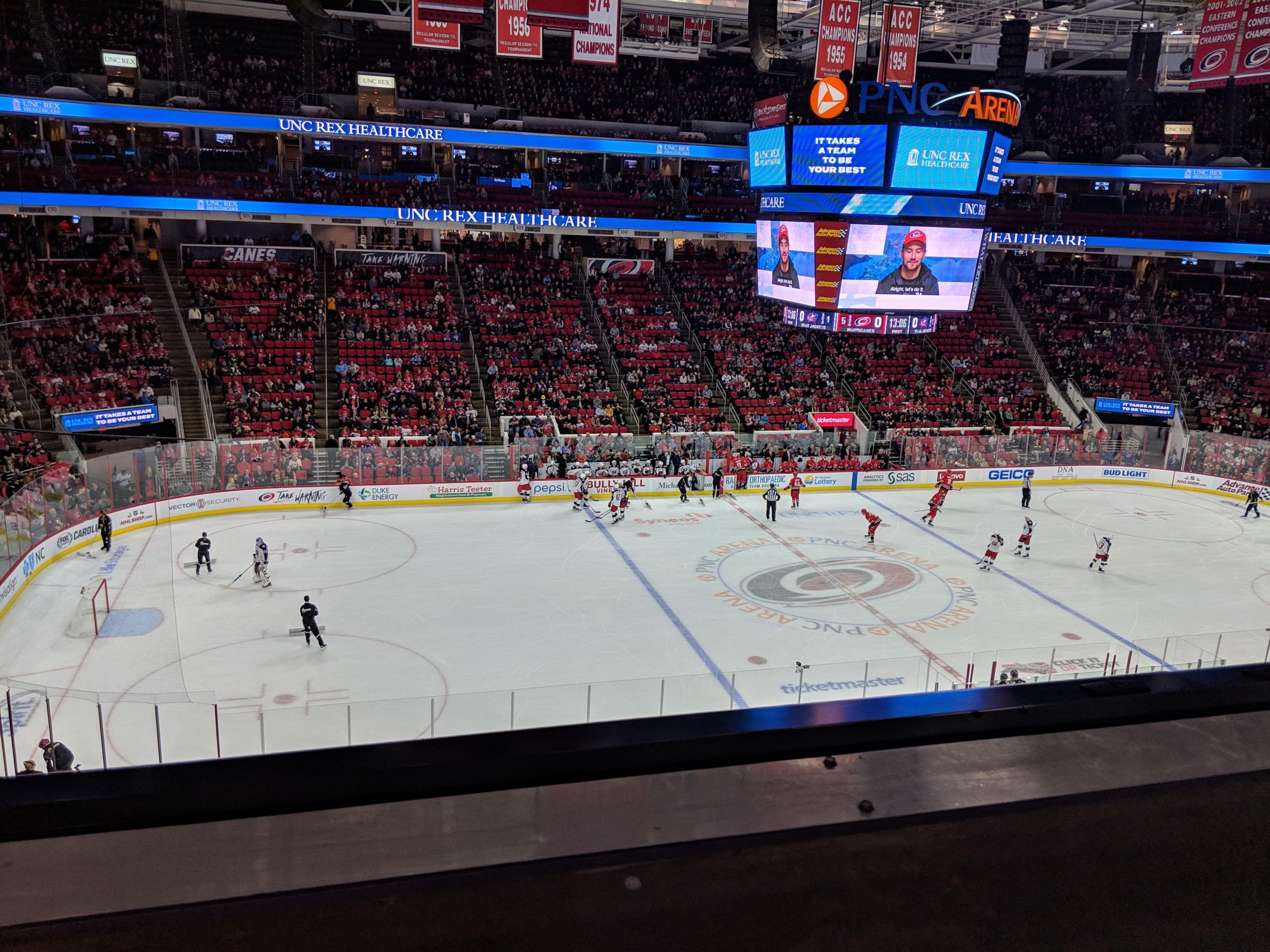 section 222, row a seat view  for hockey - lenovo center