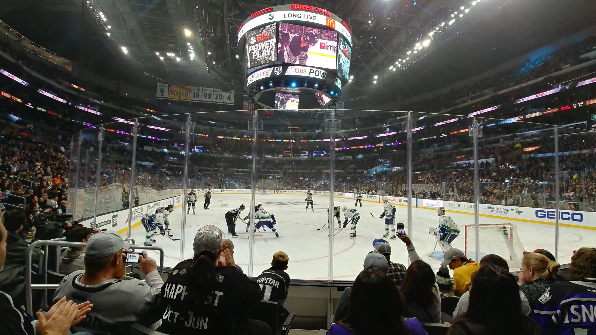 section 107, row 6 seat view  for hockey - crypto.com arena