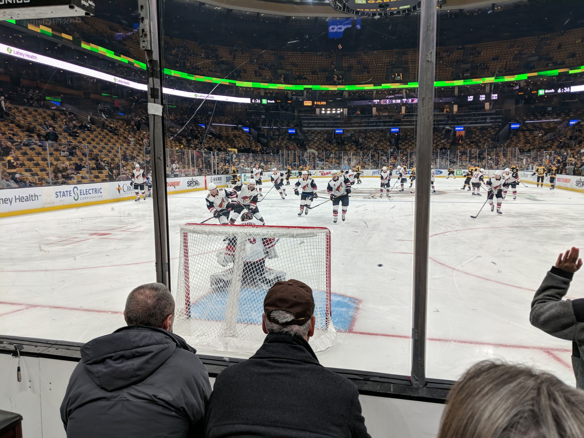loge 6, row 3 seat view  for hockey - td garden