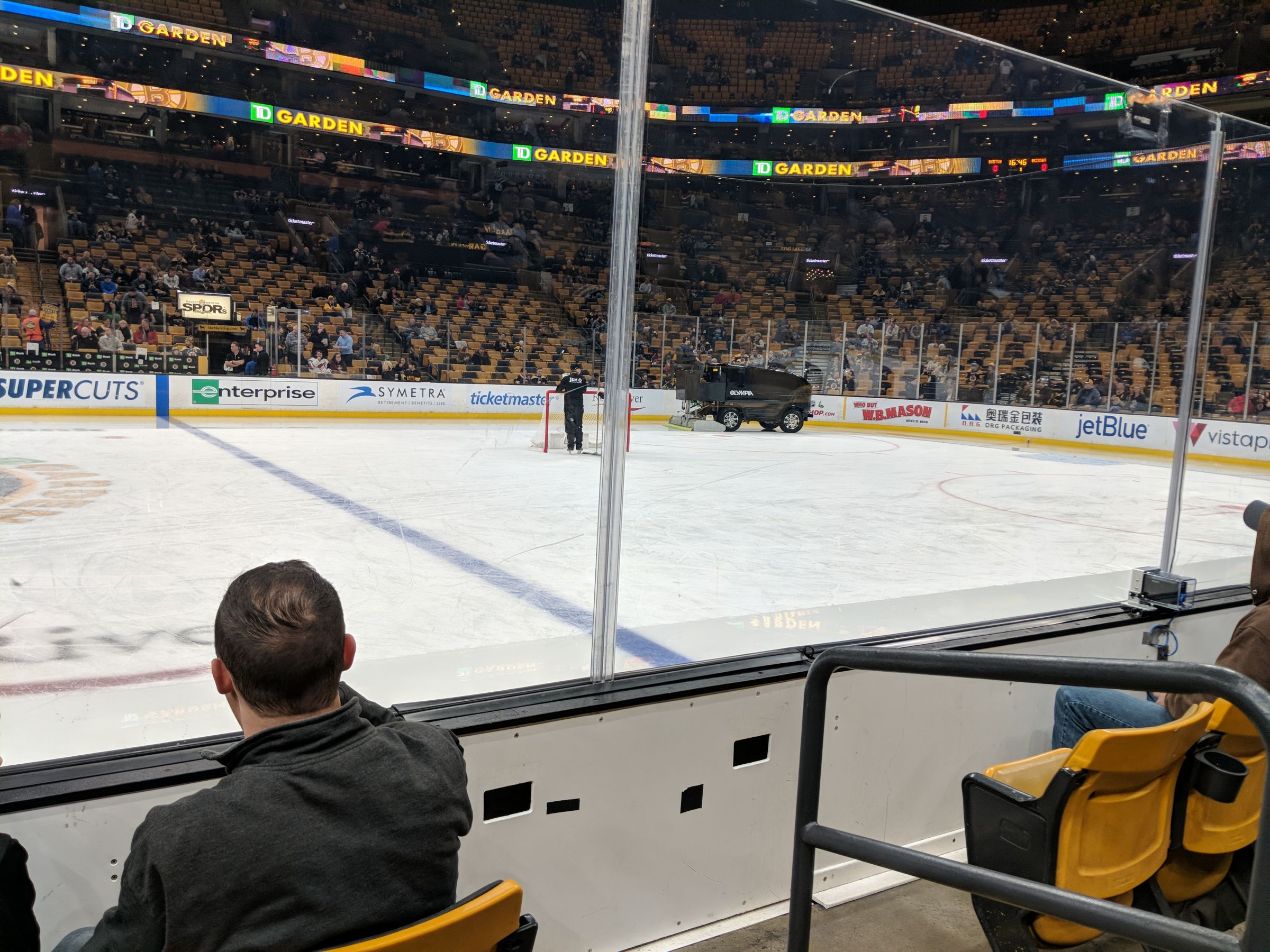 loge 12, row 3 seat view  for hockey - td garden