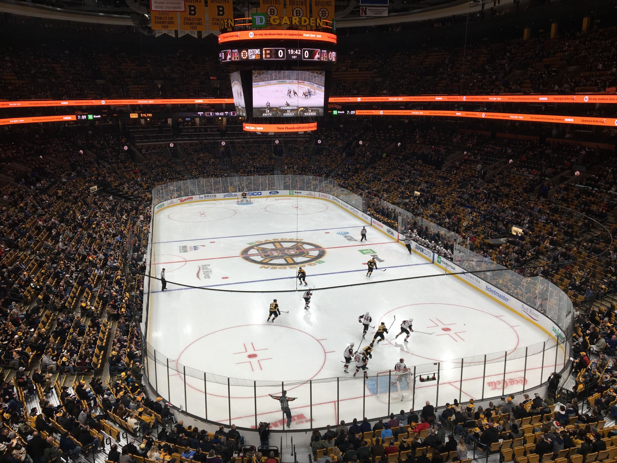 section 310, row 1 seat view  for hockey - td garden