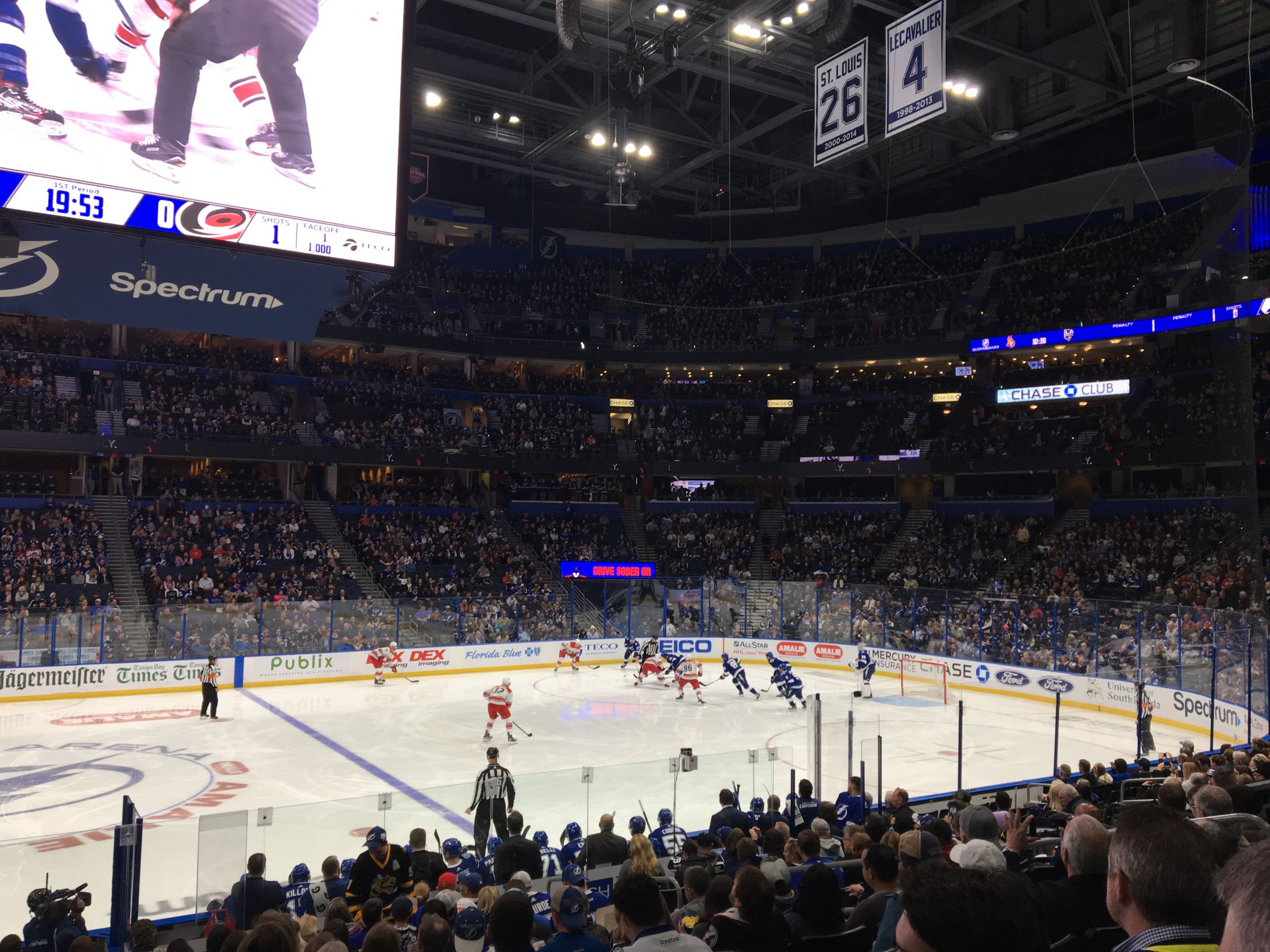 Section 101 at Amalie Arena 