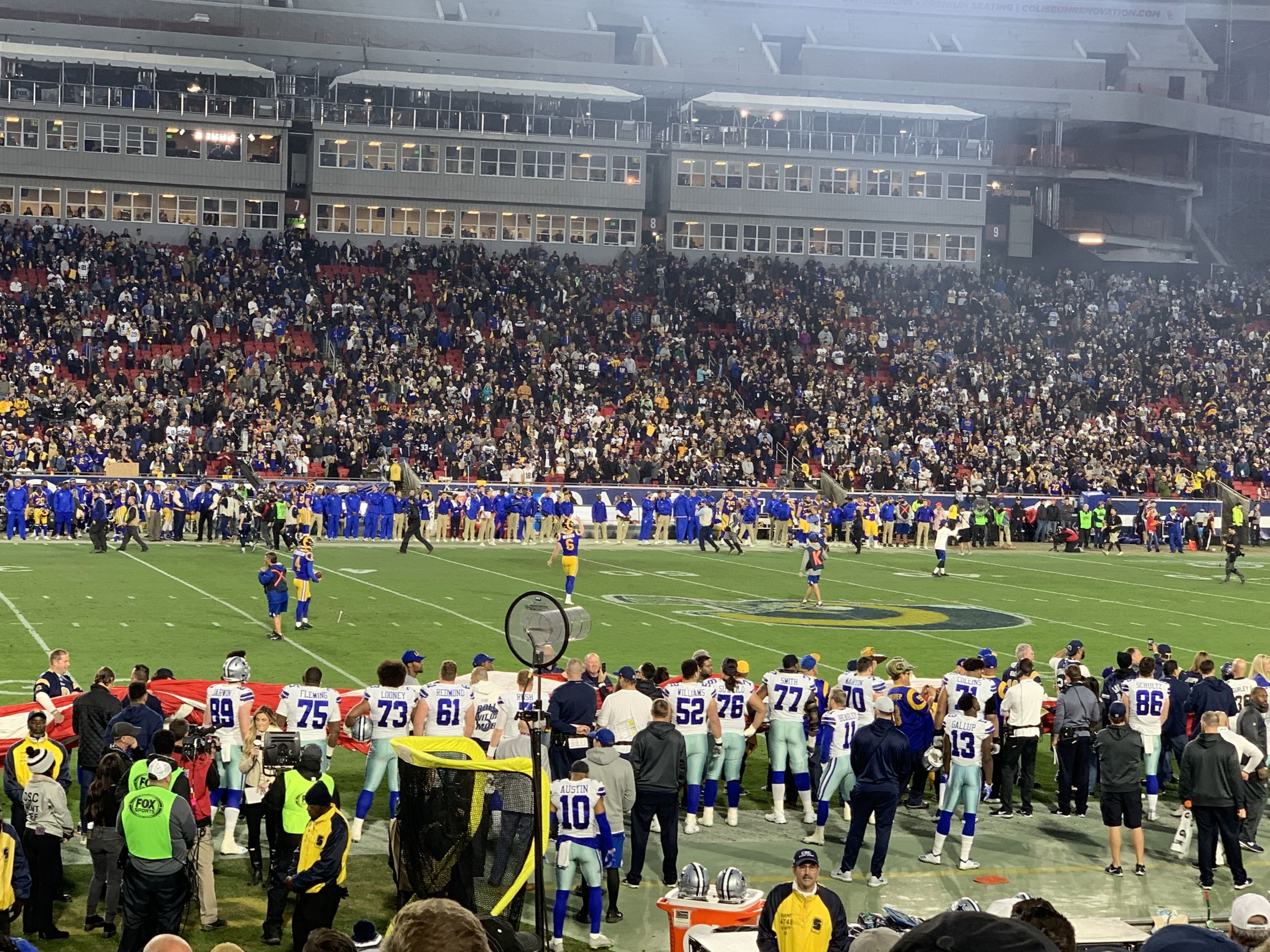 section 122b, row 13 seat view  - los angeles memorial coliseum