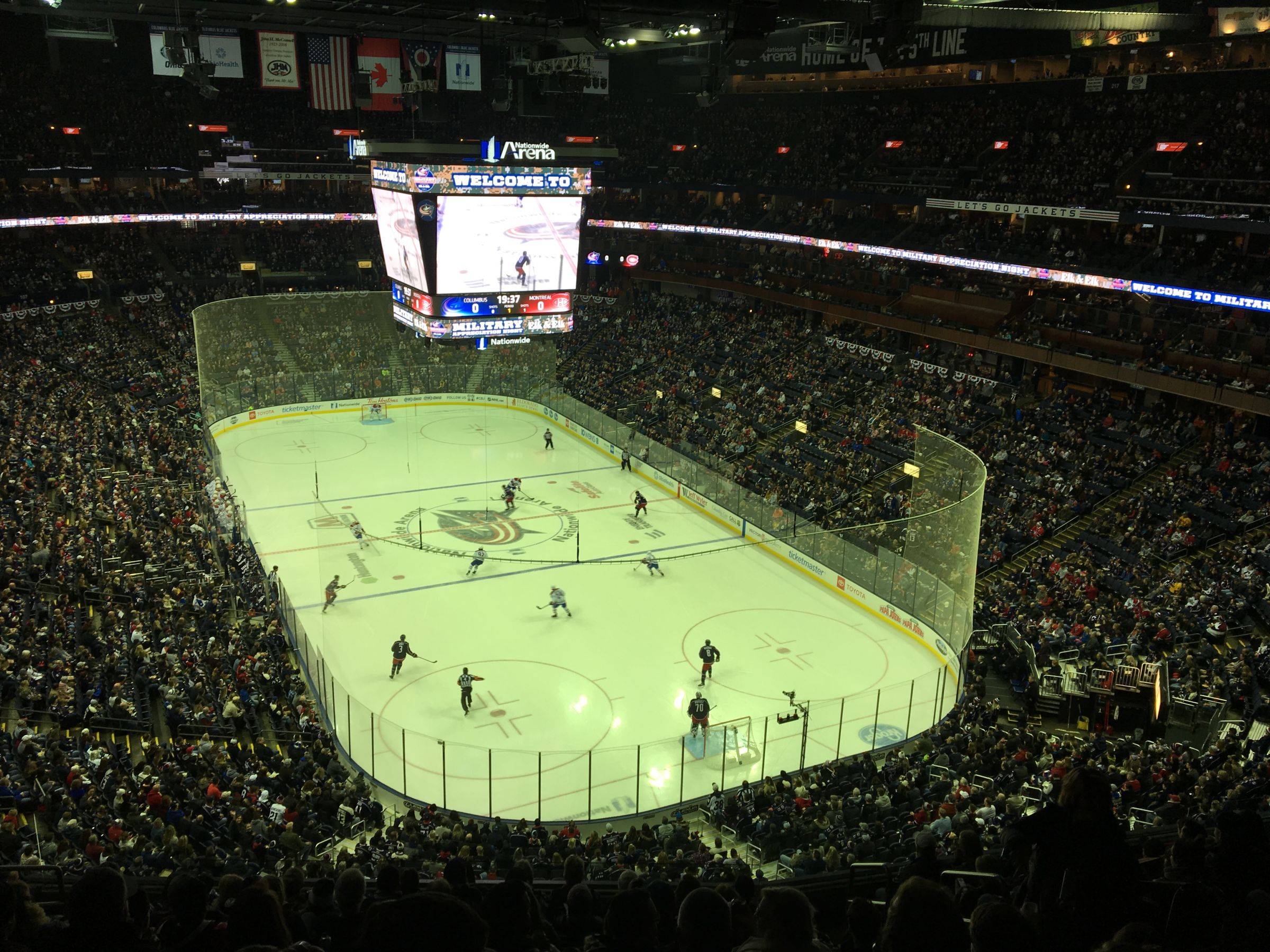 section 226, row l seat view  for hockey - nationwide arena