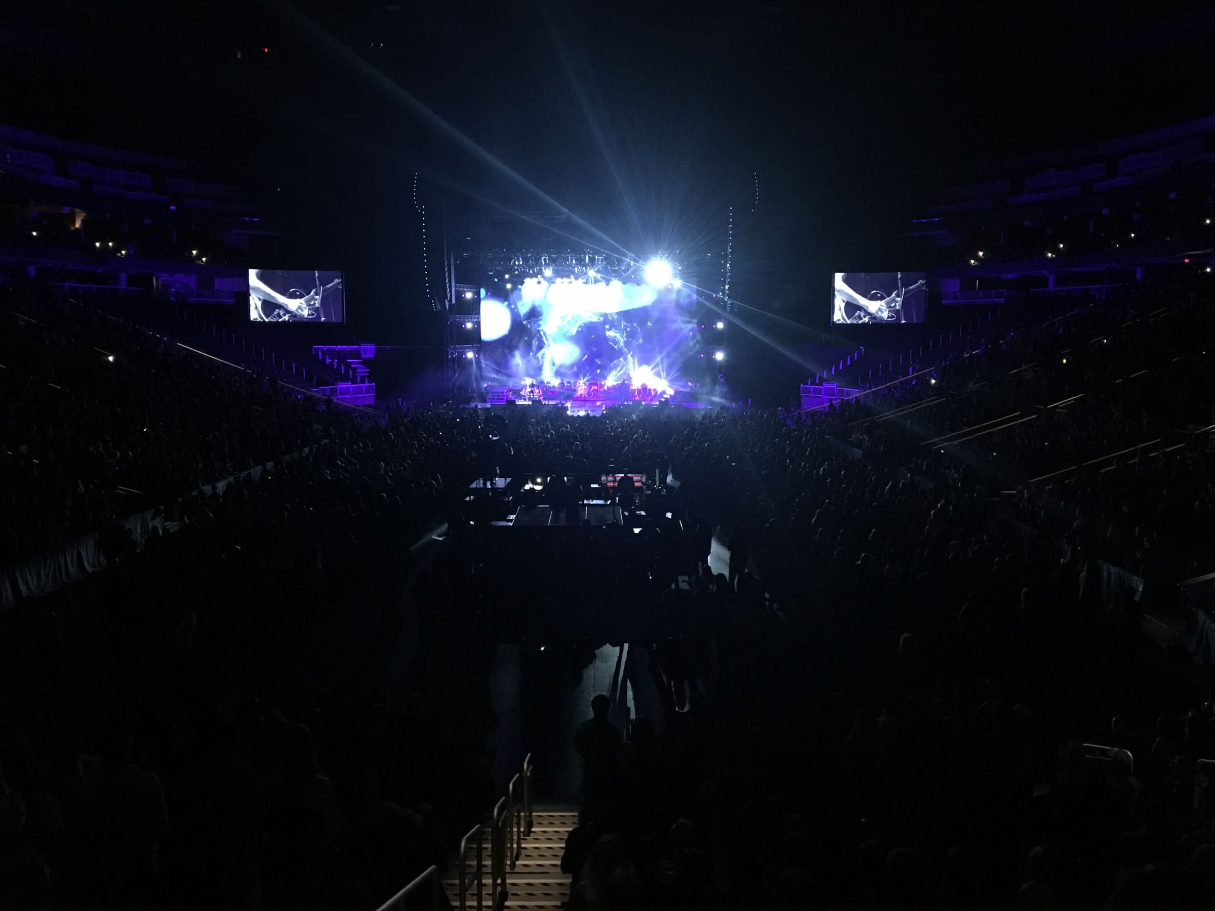 head-on concert view at Rogers Place