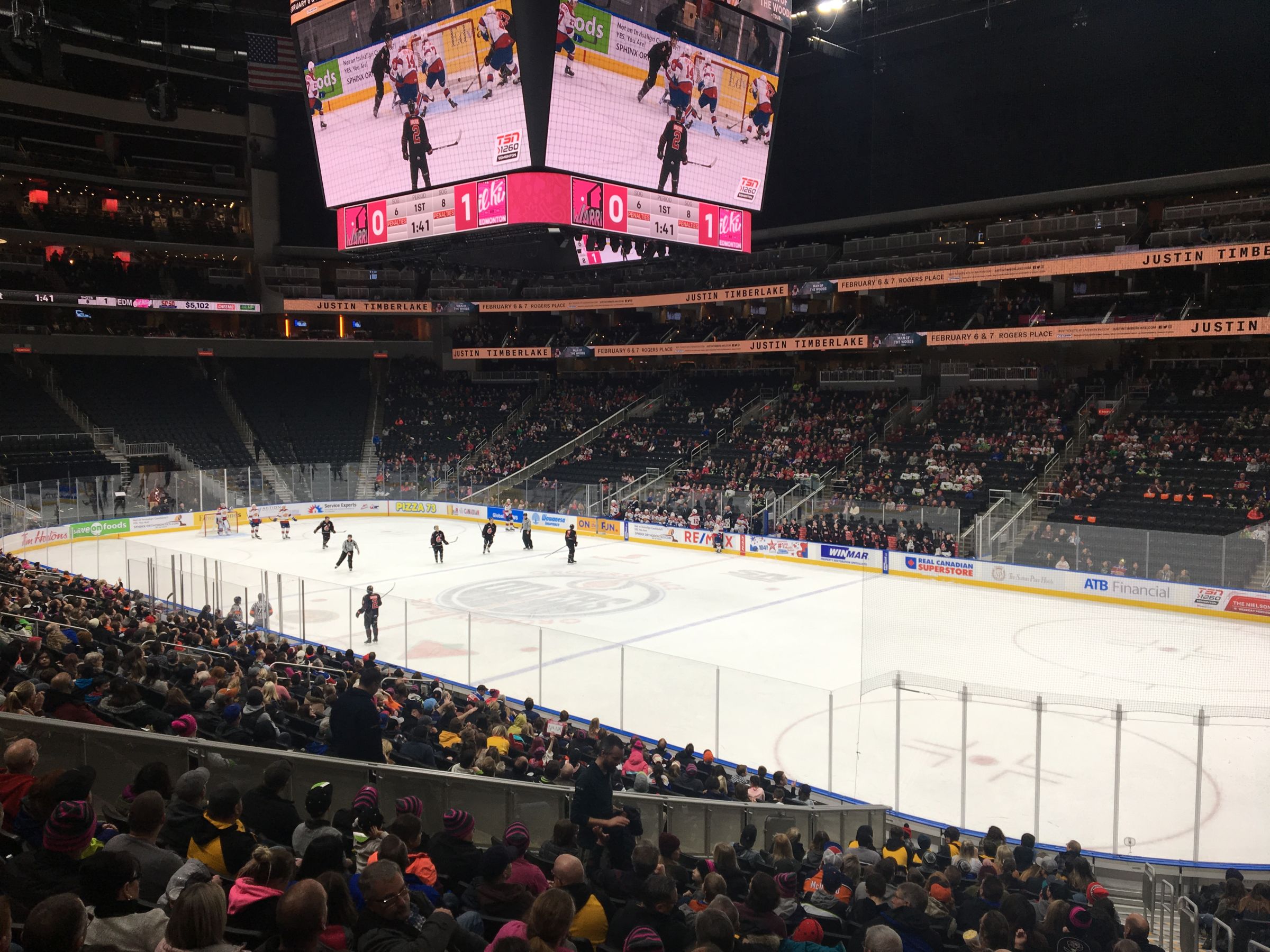 section 117, row 21 seat view  for hockey - rogers place